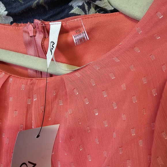 3/$25 🆕 NY Collection Coral Midi Dress size PS - Picture 7 of 12